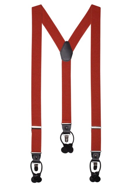Wine Color Suspenders with Adjustable Elastic Bands