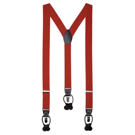 Wine Color Suspenders with Adjustable Elastic Bands