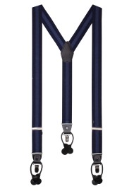 Striped Elastic Band Suspender in Blue