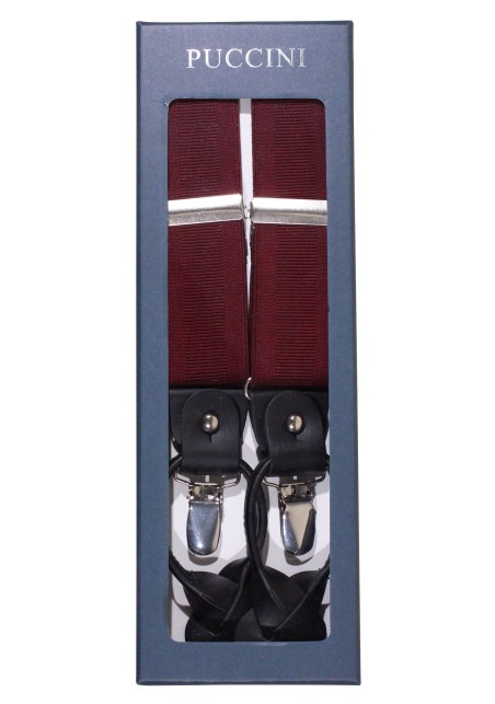 Wine Color Elastic Suspenders for Men