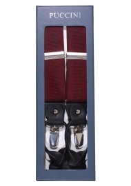 Wine Color Elastic Suspenders for Men