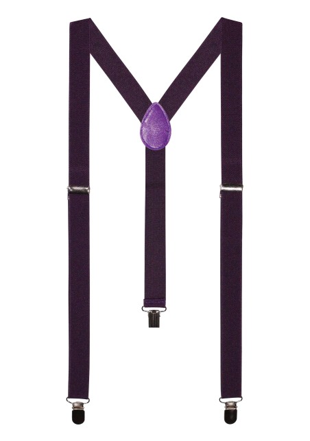 Grape Purple Elastic Band Suspenders