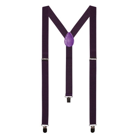 Grape Purple Elastic Band Suspenders