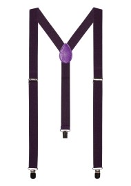 Grape Purple Elastic Band Suspenders