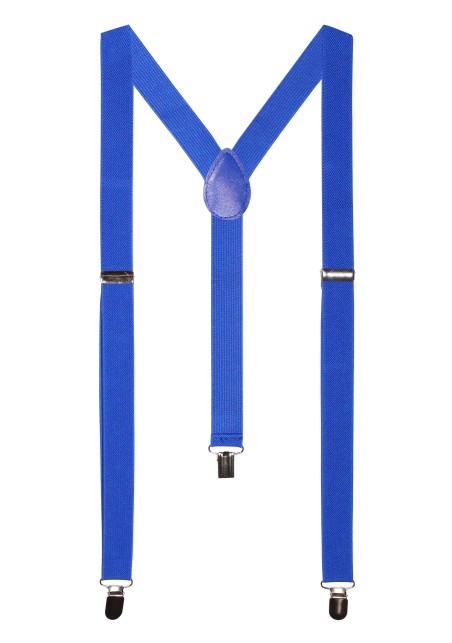 Morning Glory Blue Mens Suspenders with Clips