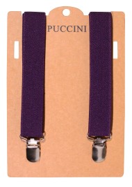 Grape Purple Elastic Band Suspenders