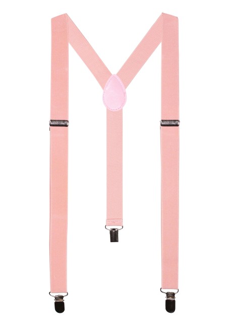 Bellini Pink Mens Suspenders with Metal Clip