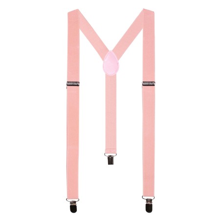 Bellini Pink Mens Suspenders with Metal Clip