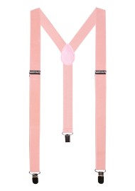 Bellini Pink Mens Suspenders with Metal Clip