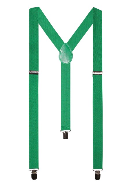 Emerald Green Elastic Band Suspenders