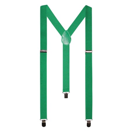 Emerald Green Elastic Band Suspenders