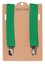 Emerald Green Elastic Band Suspenders