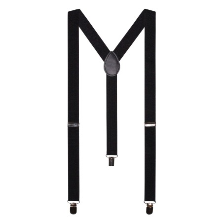 Black Clip On Suspenders in Adjustable Length