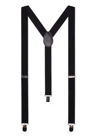 Black Clip On Suspenders in Adjustable Length