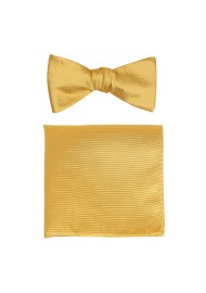 Ribbed Textured Bowtie Set in Golden