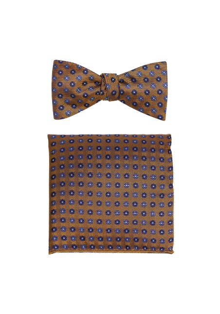 Self-tied bowtie Set in Antique Gold