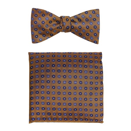 Self-tied bowtie Set in Antique Gold