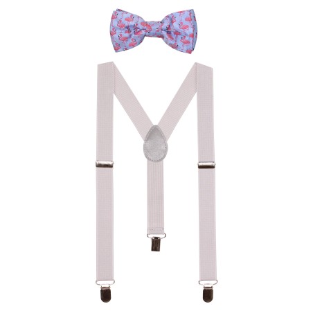 Flamingo Bowtie and Suspender Set for Kids | Kids Suspender Sets