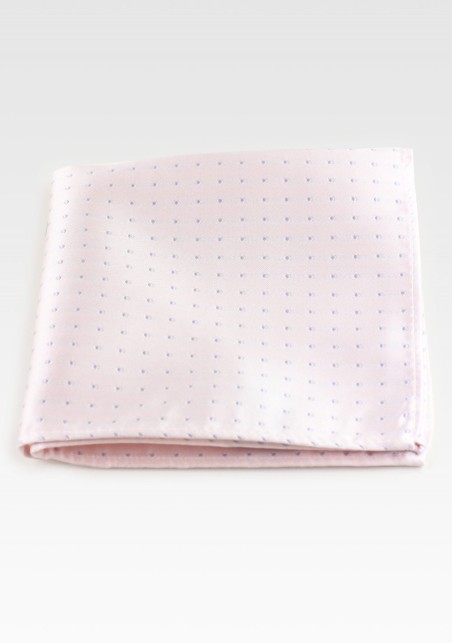 Micro Dot Bow Tie Set in Blush | Pink Bow Tie and Pocket Square with Small Dots