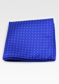 Micro Dot Bow Tie Set in Royal | Blue Bow Tie and Pocket Square with Small Dots