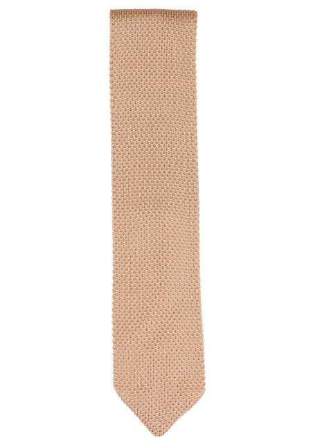 Wheat Color Knit Ties | Solid Color Skinny Tie in Wheat