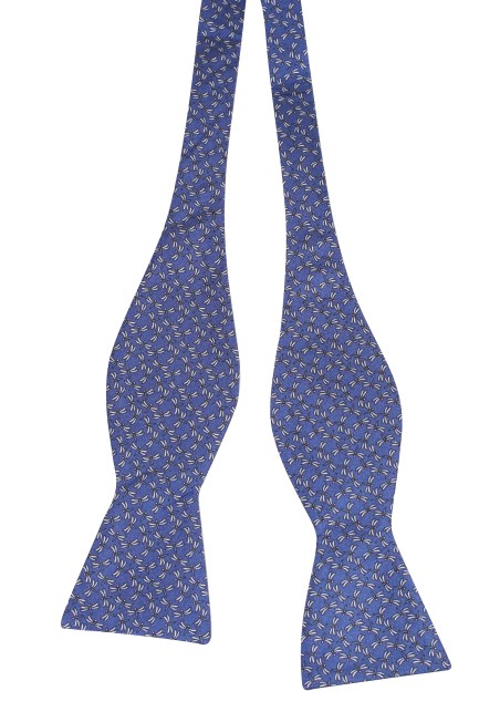 Dragonfly Print Bow Tie | Self Tie Silk Bowtie with Tiny Printed Dragonflies