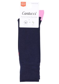 Solid Navy Dress Socks | Navy Mens Socks with Pink Heel and Toe Accepts