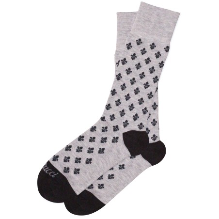 Gray Dress Socks | Gray and Charcoal Fleur De Lis Socks