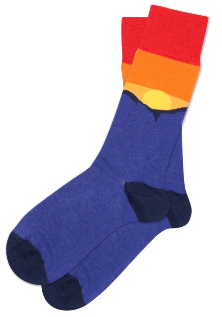 Mountain Sunset Dress Socks for Men