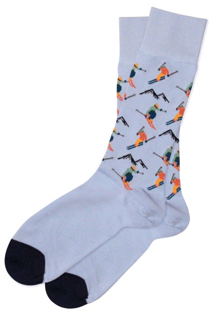 Alpine Skiing Dress Socks in Light Blue