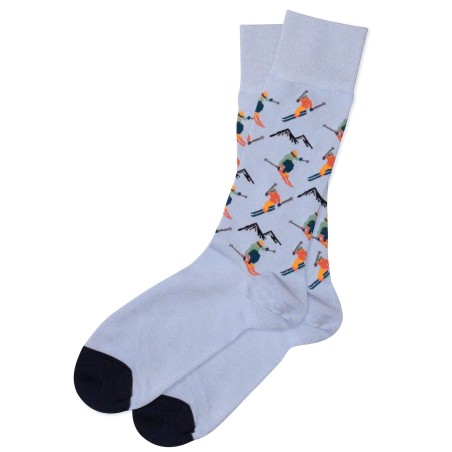 Alpine Skiing Dress Socks in Light Blue