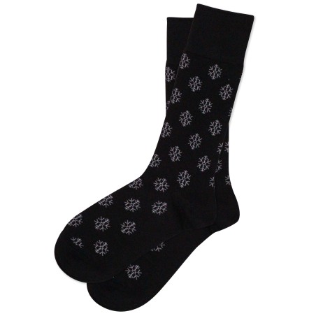 Snowflake Dress Socks in Black