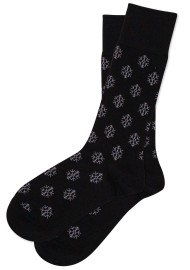 Snowflake Dress Socks in Black