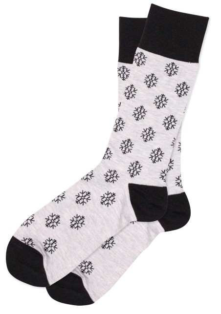 Snowflake Dress Socks in Dress Gray