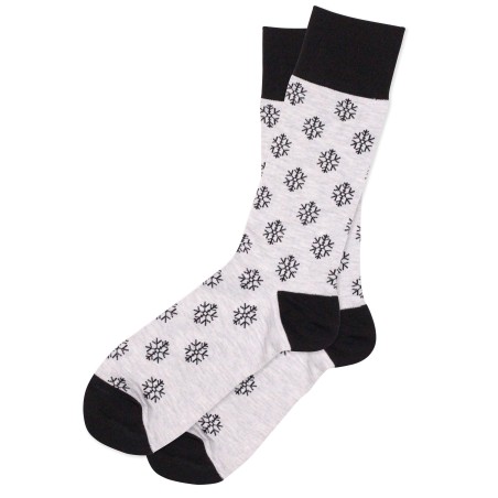 Snowflake Dress Socks in Dress Gray