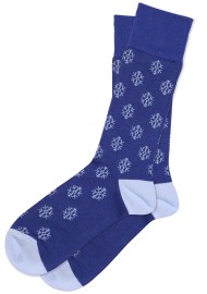 Snowflake Dress Socks in Dark Navy