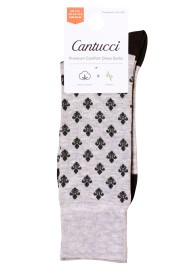 Gray Dress Socks | Gray and Charcoal Fleur De Lis Socks