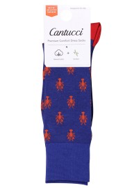 Navy Dress Socks with Small Lobsters