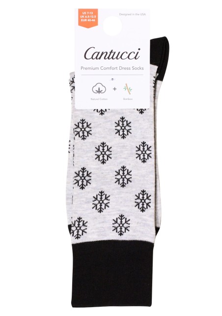Snowflake Dress Socks in Dress Gray