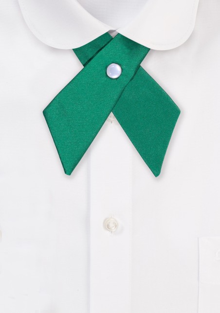 Emerald Green Cross Tie | Ladies Cross Tie in Emerald Green