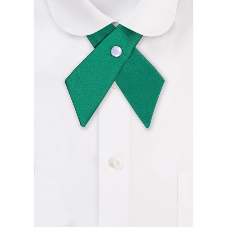 Emerald Green Cross Tie | Ladies Cross Tie in Emerald Green
