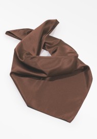 Ladies Scarf in Walnut | Elegant Dark Walnut Brown Womens Scarf in Solid Satin
