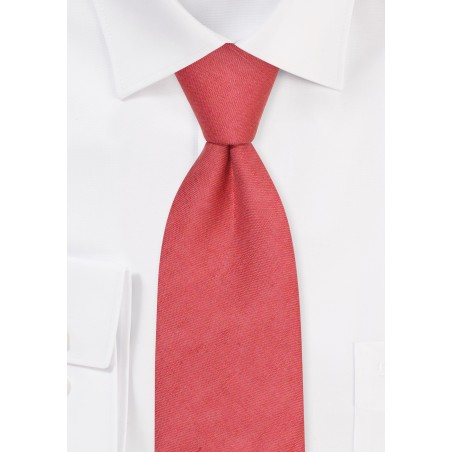 Linen Necktie in Cedar Rose | Mens Tie in Cedar Rose
