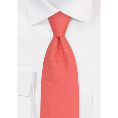 Sienna Brown XL Linen Tie | Mens Wedding Tie in Sienna
