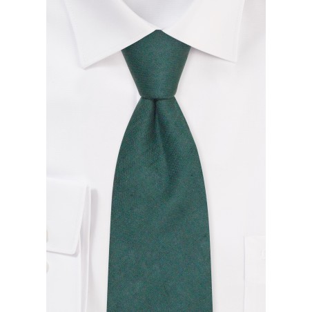 Emerald Green Linen Necktie