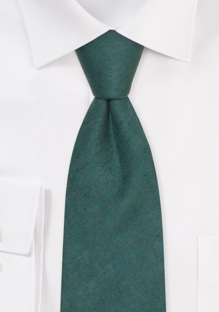 Emerald Green XL Necktie in Linen