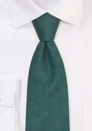 Emerald Green XL Necktie in Linen