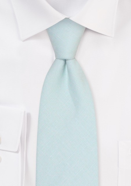 Agave Color Extra Long Linen Mens Tie
