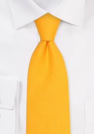 Marigold Linen Necktie in XL Length for Tall Men
