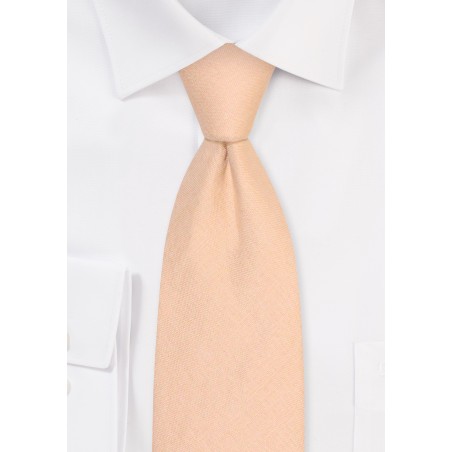 Golden Extra Long Linen Necktie